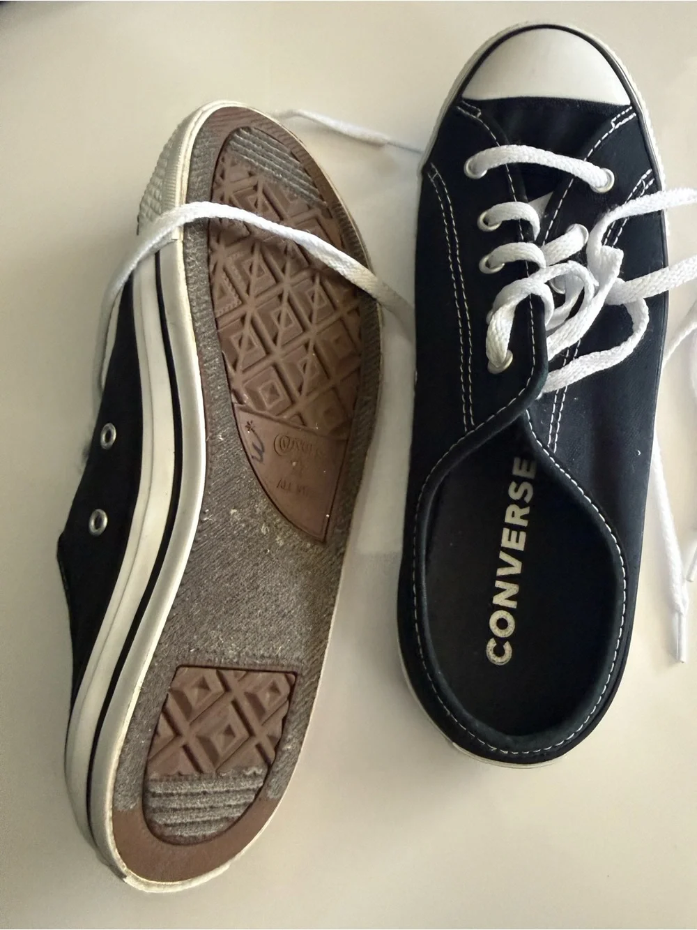 Converse Kids Black Canvas Low-Top Sneakers with White Laces